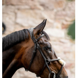 Brida Grackle en forma de 8 Horseware con muserola cruzada Castaño Marr&amp;amp;amp;oacute;n