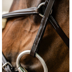 Brida Grackle en forma de 8 Horseware con muserola cruzada Castaño Marr&amp;amp;amp;oacute;n