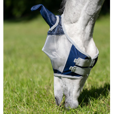Máscara anti-moscas Horseware Shield Navy blue / plata Azul Máscara anti-moscas Horseware Shield Navy blue / plata Azul