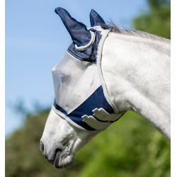 Máscara anti-moscas Horseware Shield Navy blue / plata Azul Máscara anti-moscas Horseware Shield Navy blue / plata Azul