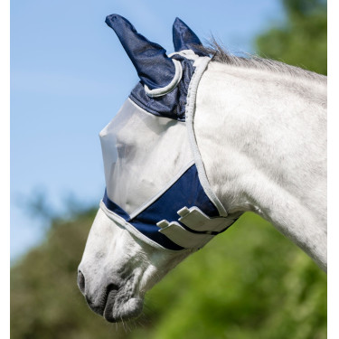 Máscara anti-moscas Horseware Shield Navy blue / plata Azul Máscara anti-moscas Horseware Shield Navy blue / plata Azul