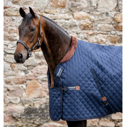 Manta de cuadra Signature 200 g Horseware Azul marino / marrón / plata Manta de cuadra Signature 200 g Horseware Azul marino / marrón / plata