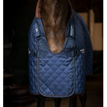 Manta de cuadra Signature 200 g Horseware Azul marino / marrón / plata Manta de cuadra Signature 200 g Horseware Azul marino / marrón / plata