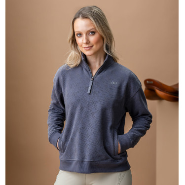 Sudadera con media cremallera Horseware AA Gabriella para mujer Antracita Gris Sudadera con media cremallera Horseware AA Gabriella para mujer Antracita Gris