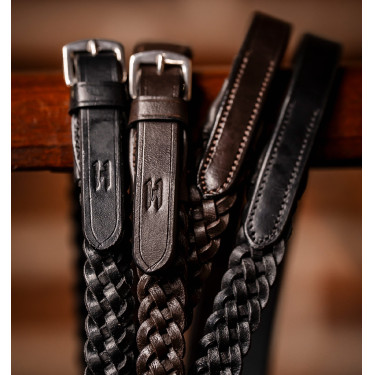 Riendas trenzadas Horseware Negro