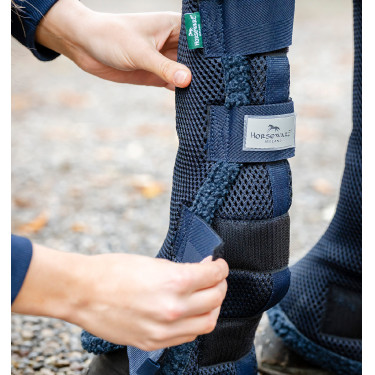 Protectores de trabajo Horseware Azul marino / azul marino y plata Protectores de trabajo Horseware Azul marino / azul marino y plata