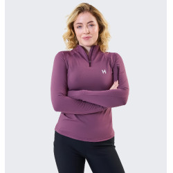 Polo con cremallera 1/4 Horseware invierno Strive mujer Violeta celeste Polo con cremallera 1/4 Horseware invierno Strive mujer Violeta celeste