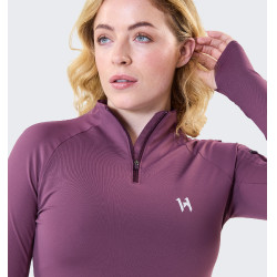 Polo con cremallera 1/4 Horseware invierno Strive mujer Violeta celeste Polo con cremallera 1/4 Horseware invierno Strive mujer Violeta celeste
