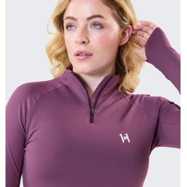 Polo con cremallera 1/4 Horseware invierno Strive mujer Violeta celeste Polo con cremallera 1/4 Horseware invierno Strive mujer Violeta celeste