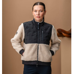 Forro polar Horseware AA Lorenza con cremallera para mujer Color arena / negro Amarillo Forro polar Horseware AA Lorenza con cremallera para mujer Color arena / negro Amarillo