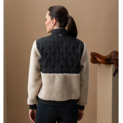 Forro polar Horseware AA Lorenza con cremallera para mujer Color arena / negro Amarillo Forro polar Horseware AA Lorenza con cremallera para mujer Color arena / negro Amarillo