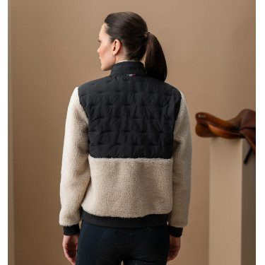 Forro polar Horseware AA Lorenza con cremallera para mujer Color arena / negro Amarillo Forro polar Horseware AA Lorenza con cremallera para mujer Color arena / negro Amarillo