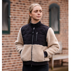 Forro polar Horseware AA Lorenza con cremallera para mujer Color arena / negro Amarillo Forro polar Horseware AA Lorenza con cremallera para mujer Color arena / negro Amarillo