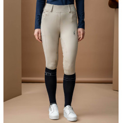 Pantalón híbrido Horseware con asiento de piel AA Fina para mujer Beige