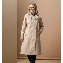 Abrigo trench de equitación Horseware AA Isabella para mujer Arena Amarillo