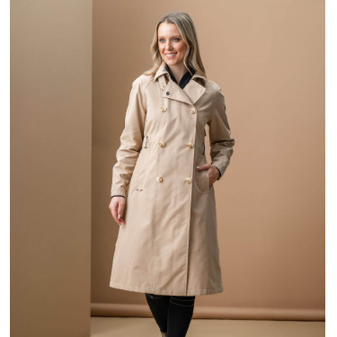 Abrigo trench de equitación Horseware AA Isabella para mujer Arena Amarillo
