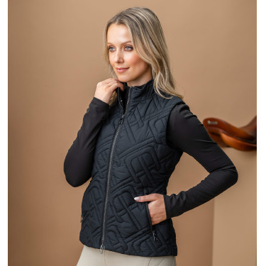 Chaleco acolchado sin mangas Horseware AA Neve Monogram mujer Negro Chaleco acolchado sin mangas Horseware AA Neve Monogram mujer Negro
