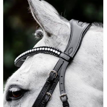 Brida Horseware Diamante Flash Negro / plata