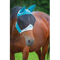 Máscara anti moscas con orejas Shires Azúl cerceta