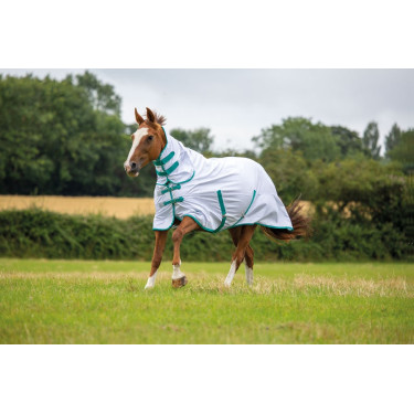 Manta combo anti-moscas Tempest Original Shires Blanco
