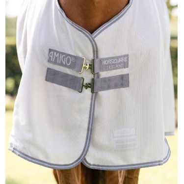 Manta antimoscas Horseware Amigo Bug Rug Plata / gris titanio / plata Manta antimoscas Horseware Amigo Bug Rug Plata / gris titanio / plata