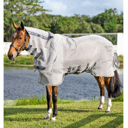 Camisa antimoscas Horseware Rambo Protector Integrada Plata / marino