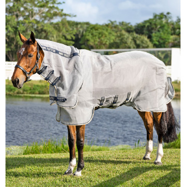 Camisa antimoscas Horseware Rambo Protector Integrada Plata / marino