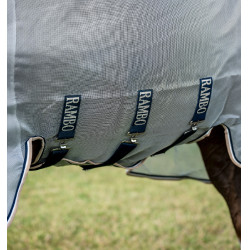 Camisa antimoscas Horseware Rambo Protector Integrada Plata / marino