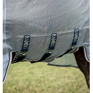 Camisa antimoscas Horseware Rambo Protector Integrada Plata / marino