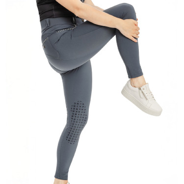Pantalón Horseware Newmarket de talle medio con grip en las rodillas Orquídea índigo Violeta