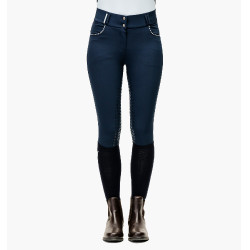 Pantalón Horseware Newmarket de cintura media con culera completa Azúl marino / azúl marino