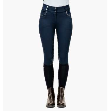 Pantalón Horseware Newmarket de cintura media con culera completa Azúl marino / azúl marino