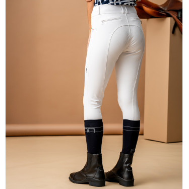 Pantalón Horseware AA Aria con parches en las rodillas y cintura de altura media Blanco