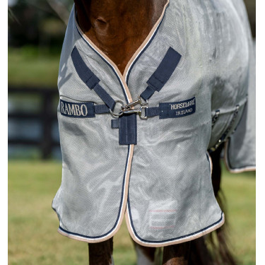 Cubre moscas Horseware Protector Rambo Plata / marino Cubre moscas Horseware Protector Rambo Plata / marino