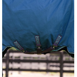 Manta Horseware Rhino Turnout 100g Marino / gris / aqua / gris Azul marino