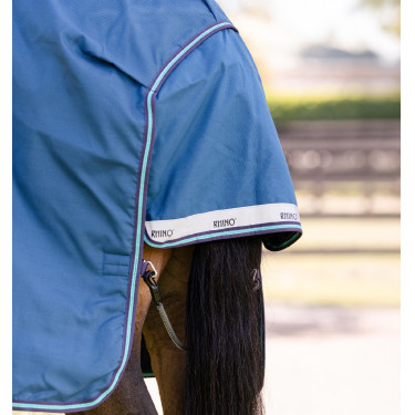 Manta Horseware Rhino Turnout 100g Marino / gris / aqua / gris Azul marino