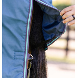 Manta Horseware Rhino Turnout 100g Marino / gris / aqua / gris Azul marino