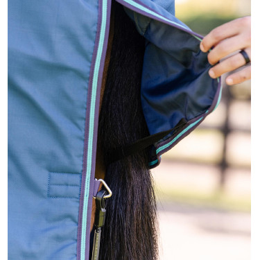 Manta Horseware Rhino Turnout 100g Marino / gris / aqua / gris Azul marino