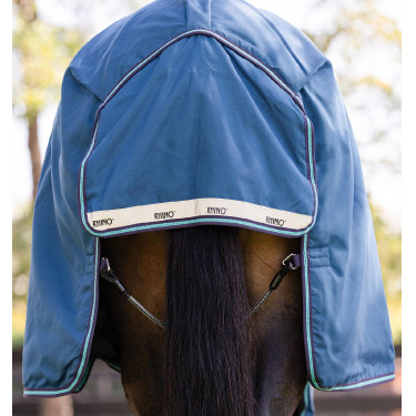 Manta Horseware Rhino Turnout 100g Marino / gris / aqua / gris Azul marino