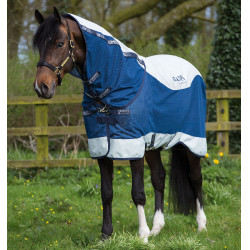 Cobertura Horseware Rambo Summer Series V-Front Azúl marino / gris