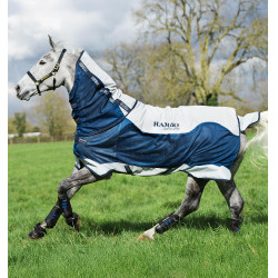 Cobertura Horseware Rambo Summer Series V-Front Azúl marino / gris