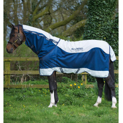 Cobertura Horseware Rambo Summer Series V-Front Azúl marino / gris