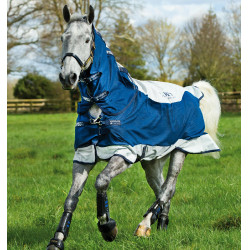 Cobertura Horseware Rambo Summer Series V-Front Azúl marino / gris