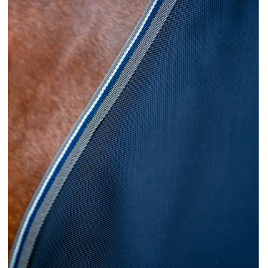 Manta Horseware Rambo 1680D Turnout 100g Marino / tormenta / gris plateado Azul marino