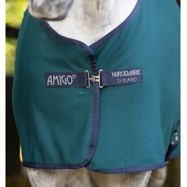 Manta Horseware Amigo Jersey Poney Cooler Verde dinastía / marino / plata