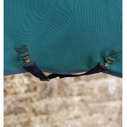 Manta Horseware Amigo Jersey Poney Cooler Verde dinastía / marino / plata