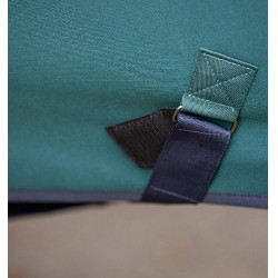 Manta Horseware Amigo Jersey Poney Cooler Verde dinastía / marino / plata