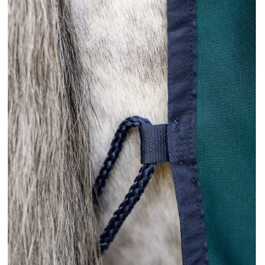 Manta Horseware Amigo Jersey Poney Cooler Verde dinastía / marino / plata