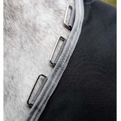 Manta Horseware Amigo 1200D XL Turnout 50g Negro / gris titanio / plata
