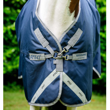 Manta Horseware Amigo 1200D XL Turnout 50g Marino / gris titanio / plata Azul marino